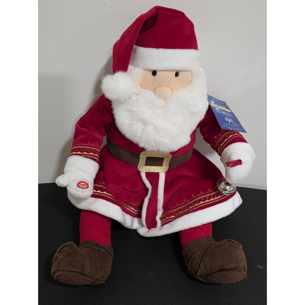 Polar Express Talking SANTA CLAUS Plush HALLMARK Magic Of Christmas Works/Tags